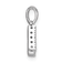 14K White Gold Diamond Letter K Initial with Bail Pendant