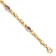 10k Yellow Gold Amethyst 4 Stone Bracelet