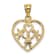 14k Yellow Gold 3 Children in Heart Charm