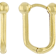 Stirrup Link Drop Earrings In 18k Gold Over Sterling Silver