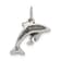 Sterling Silver Antiqued Dolphin with Baby Charm