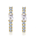 Baguette CZ Inside-Out Hoop Earrings In 14K Gold Over Brass