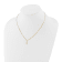14K Yellow Gold and White Rhodium-plated Polished and Diamond-cut Necklace