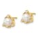 14K Yellow Gold Lab Grown Diamond and Freshwater Cultured Pearl Post Earrings