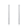 Modern Texture Bead C-Hoop Earrings In Rhodium Over Brass