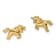 14K Yellow Gold Unicorn Post Earrings