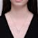 Initial O Mixed Cut CZ Pendant Necklace In Sterling Silver 18 Inch