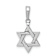 Rhodium Over 14k White Gold Polished Star of David Pendant