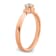 14K Rose Gold Petite Beaded Edge Round Diamond Ring 0.24ctw