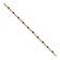 14k Yellow Gold and Rhodium Over 14k Yellow Gold Diamond and Oval
Sapphire Bracelet