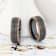 ASTRO Flat Brushed Black Titanium Ring with Rose Gold Plated Edge and
Black Sapphire Settings 8mm