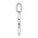 14K White Gold Diamond Lower Case Letter Q Initial Pendant