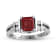 0.85ctw Ruby and Diamond Ring in 14k White Gold