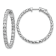 Rhodium Over 14K White Gold Oro Spotlight Lab Grown Diamond SI+, H+,
Hoop with Safety Clasp Earrings