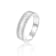 Baguette and Round White Topaz Sterling Silver Multi-Row Band Ring, 0.72ctw