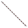 Rhodium Over 14k White Gold Diamond and Garnet Bracelet