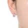 CZ Halo Drop Earrings In Sterling Silver