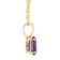 8x6mm Oval Amethyst 14k Yellow Gold Pendant With Chain