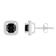5mm Cushion Black Onyx And Created White Sapphire 10k White Gold Halo
Stud Earrings
