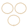 Initial D CZ Beaded Bracelet Set In 14K Gold Over Brass 0.15ctw