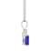 7x5mm Emerald Cut Tanzanite with Diamond Accents 14k White Gold Pendant
With Chain