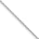 Rhodium Over Sterling Silver 0.9mm Box Chain with 2-inch Extension