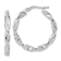 Rhodium Over 14K White Gold Polished and Textured 1 1/8" Twisted
Hoop Earrings