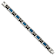Titanium Polished with Blue Carbon Fiber Inlay & Rubber Bracelet