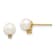 14k Yellow Gold Children's 5-6mm White Round Freshwater Cultured Pearl
Diamond Stud Earrings