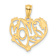 14K Two-tone Gold Diamond-Cut Textured MOM Pendant