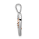 14k White Gold and 14k Rose Gold Double Heart Diamond Pendant