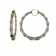 14K Yellow Gold Over Sterling Silver XL Bamboo Acrylic Hoops in Blackberry