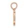 14k Rose Gold Polished Block Letter U Initial Pendant