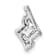 Rhodium Over 10k White Gold 0.52 ctw Cushion White Topaz and Diamond
Chain Slide Pendant