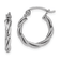 Rhodium Over Sterling Silver 2mm Twisted Hoop Earrings