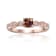Blue Lab Created Alexandrite with Moissanite Accents 14K Rose Gold Over
Sterling Silver Ring