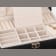 Lockable Black Faux Leather Jewelry Box with 2 Drawers and Lid Storage