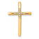 14K Yellow Gold 0.03ct. Diamond Cross Chain Slide
