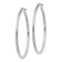 Rhodium Over 14k White Gold 1 9/16" Diamond-Cut Round Tube Hoop Earrings