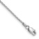 Rhodium Over 10k White Gold Box Link Anklet
