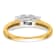 14K Two-tone Gold Lab Grown Diamond SI1/SI2, G H I, 3-Stone Engagement Ring
