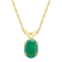 7x5mm Oval Emerald 14k Yellow Gold Pendant With Chain
