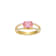 Pink And White Cubic Zirconia 18K Gold Over Sterling Silver Ring 1.72ctw