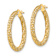 14k Yellow Gold 1 1/16" Diamond-Cut Hoop Earrings
