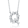 Initial Q Mixed Cut CZ Pendant Necklace In Sterling Silver 18 Inch