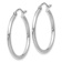 Rhodium Over 14k White Gold Polished 1" Tube Hoop Earrings