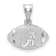Rhodium Over Sterling Silver LogoArt University of Alabama Domed
Football Pendant