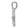 Rhodium Over 14K White Gold Lab Grown Diamond Letter X Initial Pendant