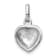 Rhodium Over Sterling Silver Polished Red Enameled Hearts Children's Pendant