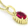 Lab Created Ruby Leo Birthstone Pendant